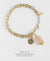 EDEN + ELIE Everyday gold charm bracelet - blossom gold striped