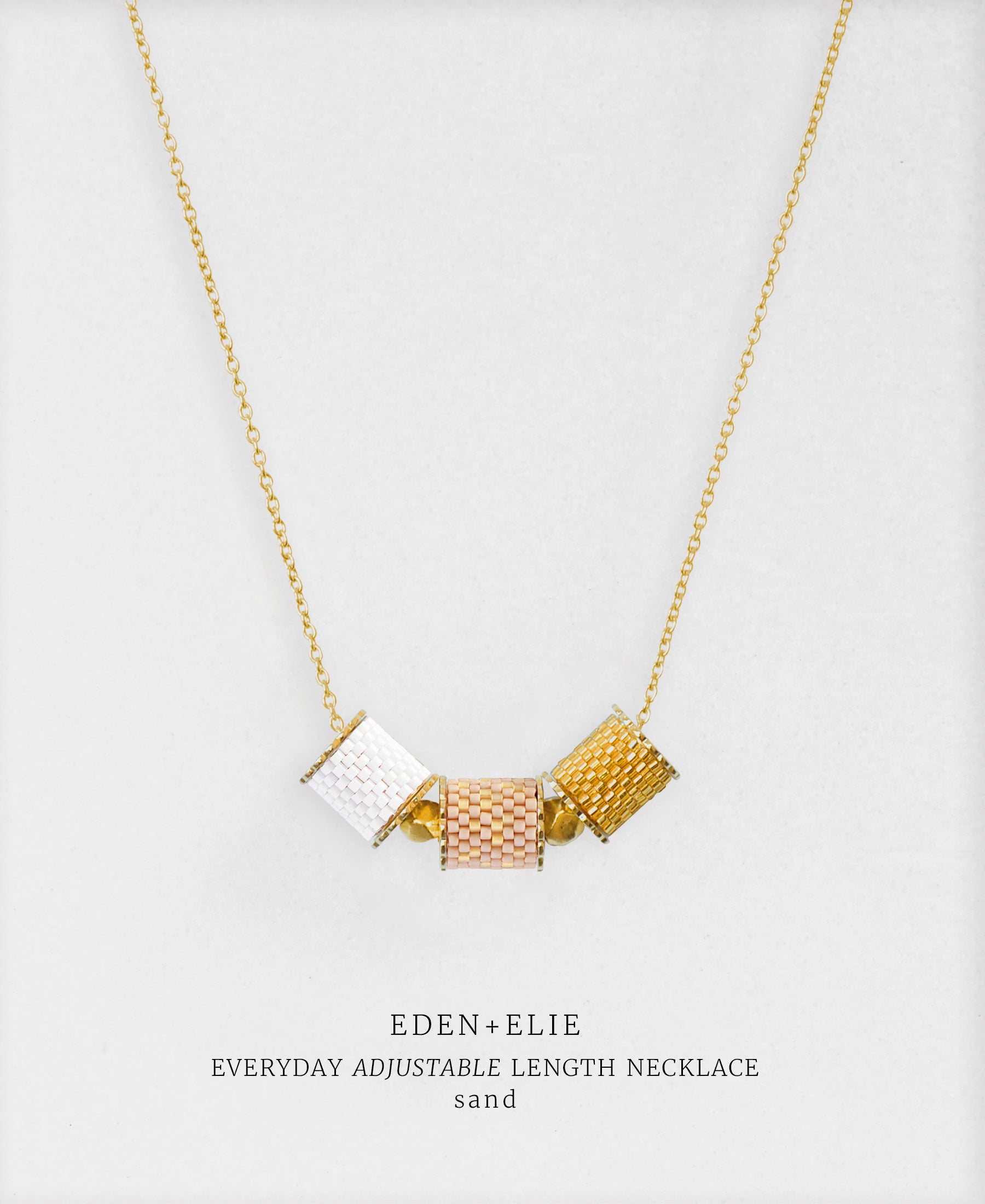 EDEN + ELIE Everyday adjustable length necklace - golden sand