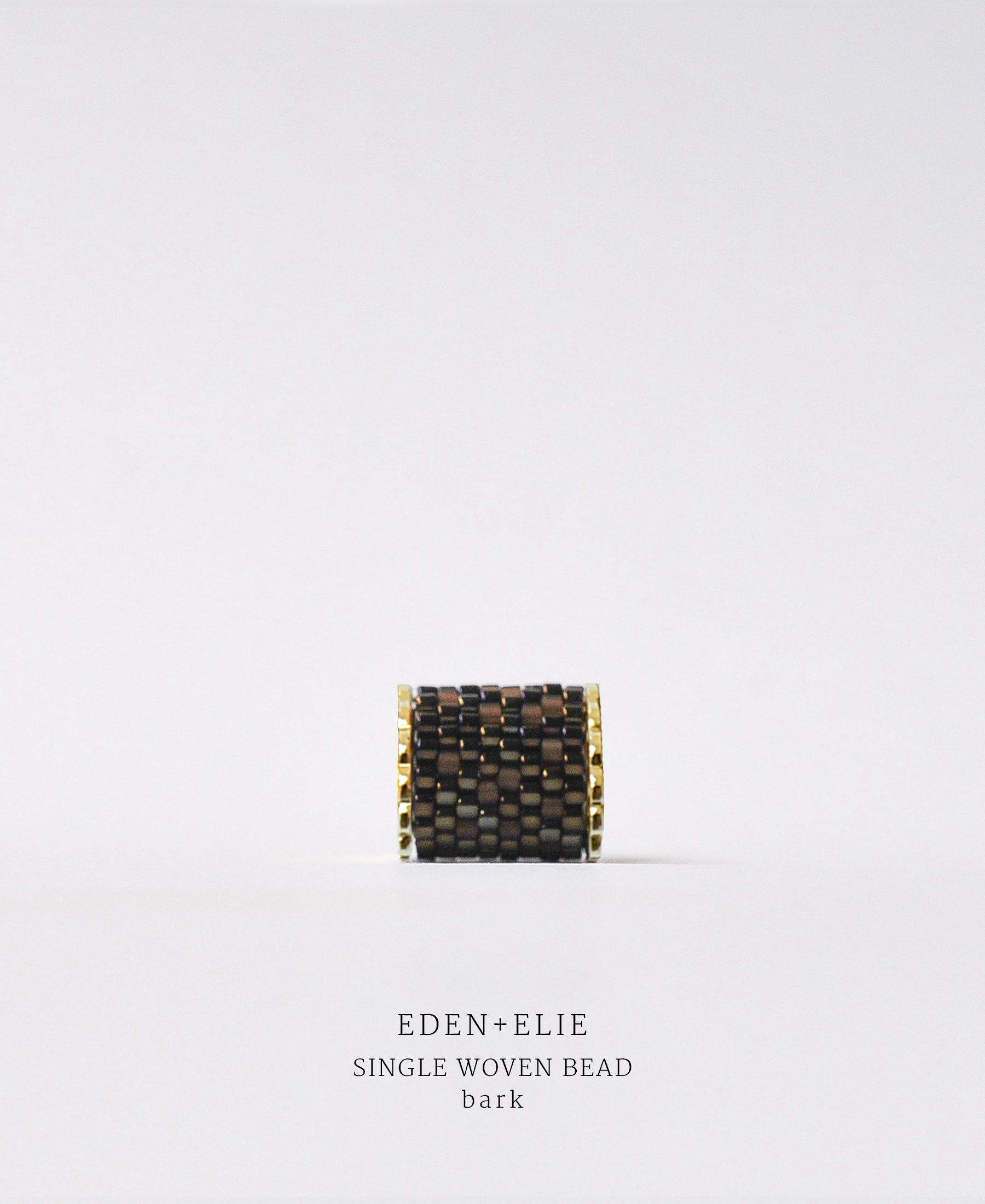 EDEN + ELIE Necklace Bar single bead + optional chain - bark brown
