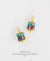EDEN + ELIE Modern Peranakan drop earrings - blue