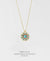 EDEN + ELIE Striped Medallion necklace - Turquoise