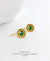 EDEN + ELIE Petite Vintage Sparkle drop earrings - Emerald Green
