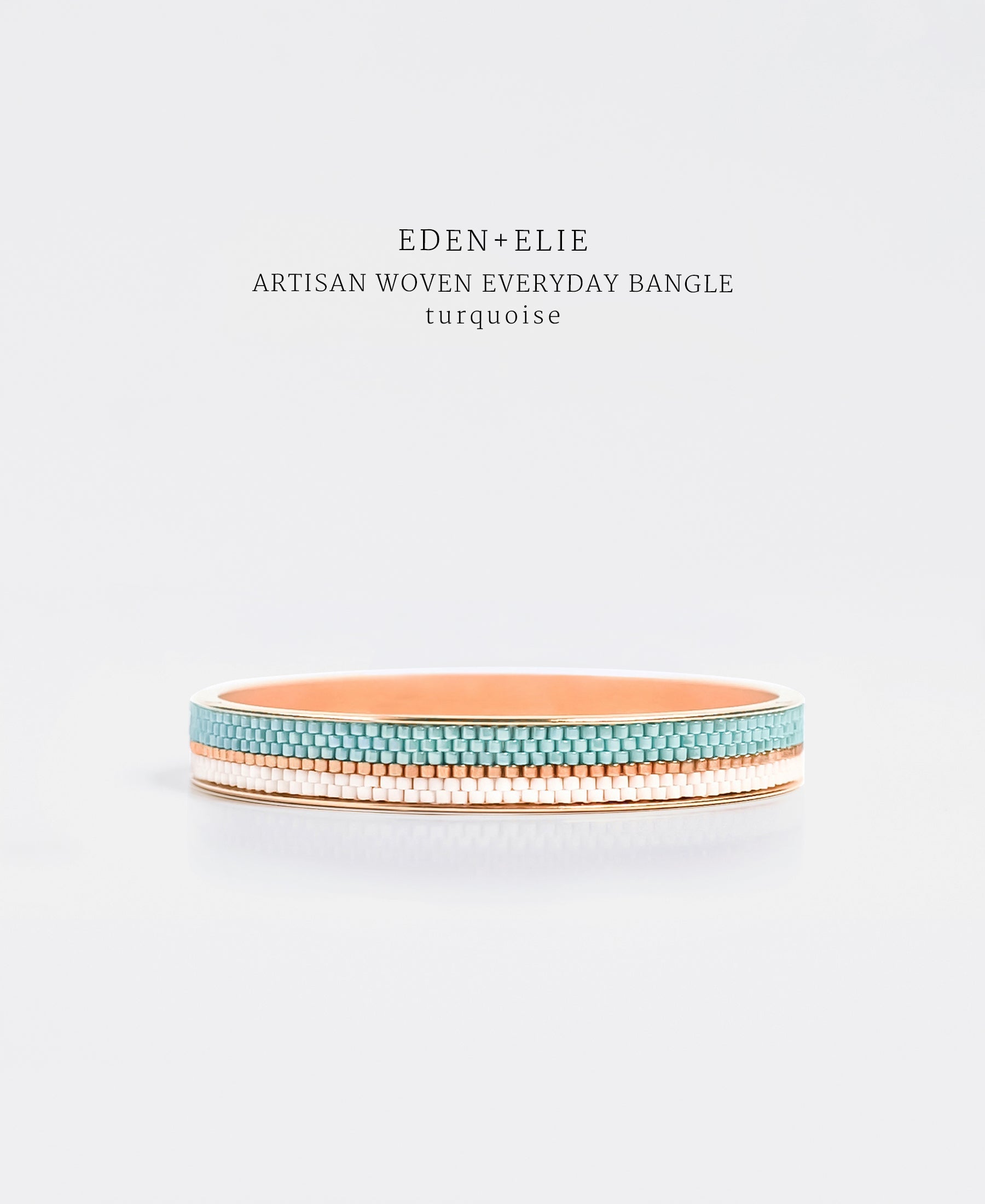 EDEN + ELIE gold plated jewelry Everyday gold narrow bangle - turquoise