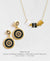 Double Circle Statement Drop Earrings + Adjustable Length Necklace Set - Spirit of Place City Night