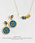 Double Circle Statement Drop Earrings + Adjustable Length Necklace Set - Spirit of Place Ocean