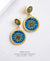 Double Circle Statement Drop Earrings - Spirit of Place Ocean