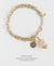 EDEN + ELIE Everyday gold charm bracelet - white gold striped