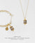 Gold Charm Bracelet + Drop Pendant Necklace Set - Spirit of Place City Glow