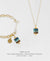 Gold Charm Bracelet + Drop Pendant Necklace Set - Spirit of Place Ocean