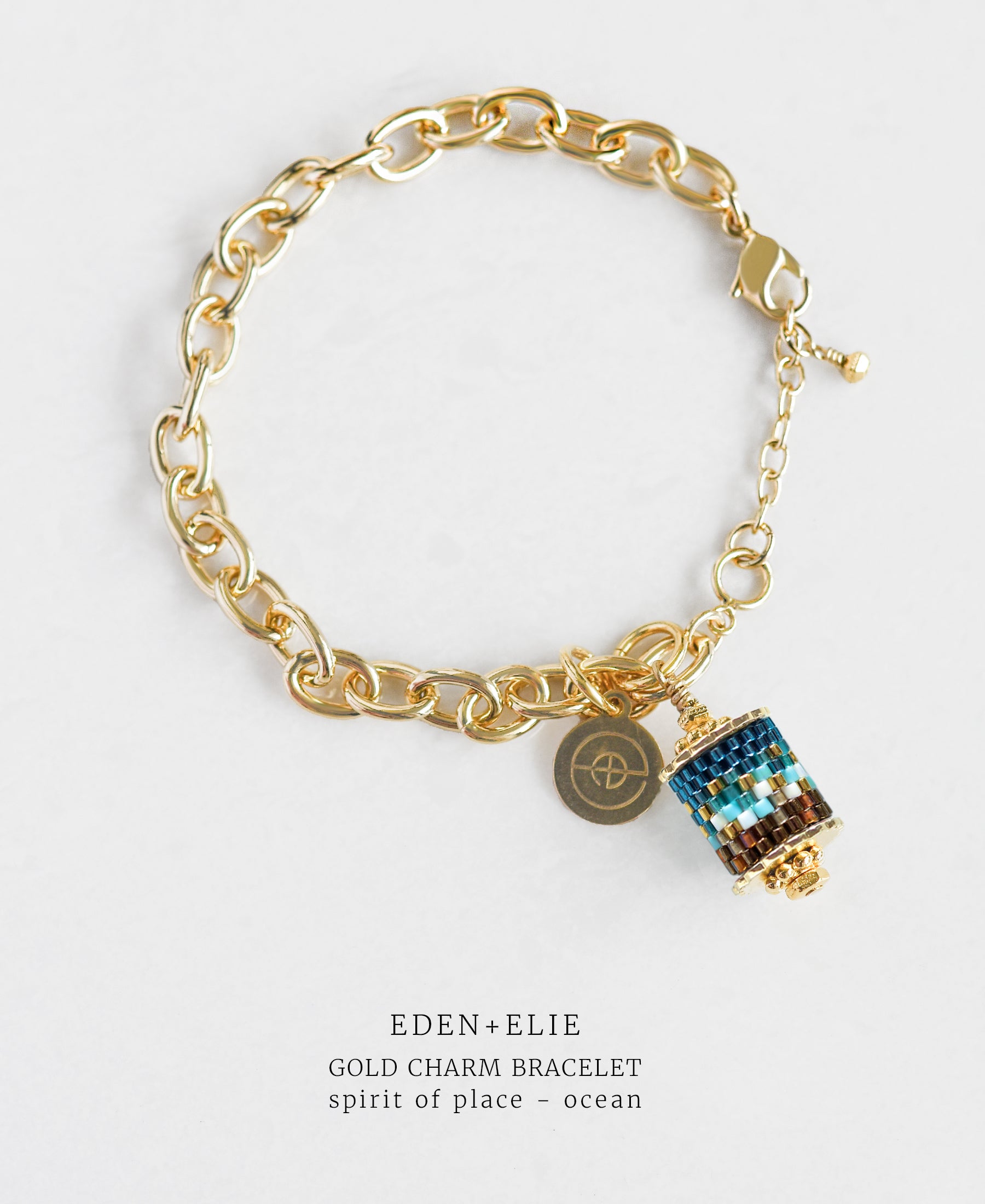 Everyday Gold Charm Bracelet - Spirit of Place Ocean