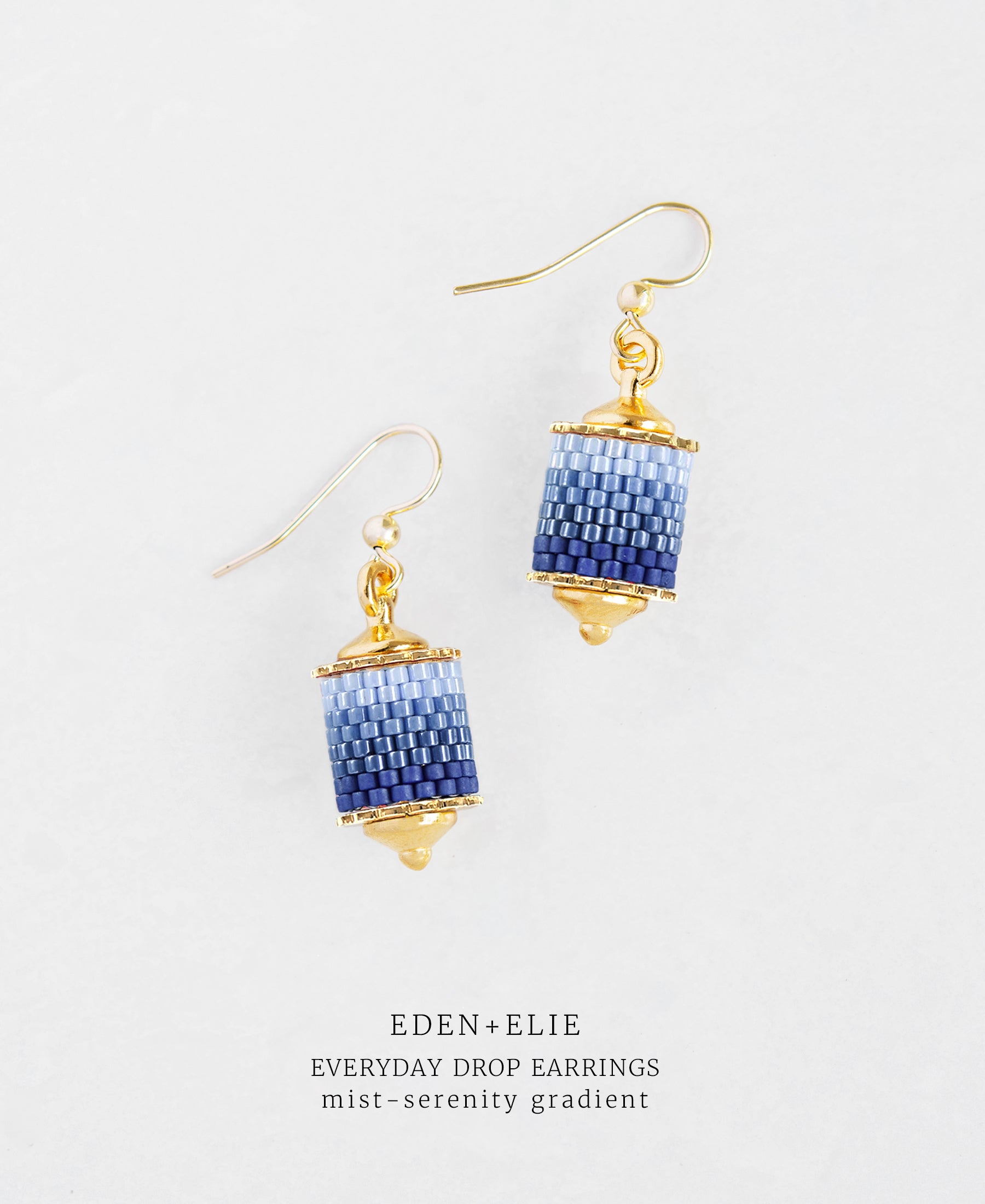 EDEN + ELIE Everyday drop earrings - mist serenity gradient