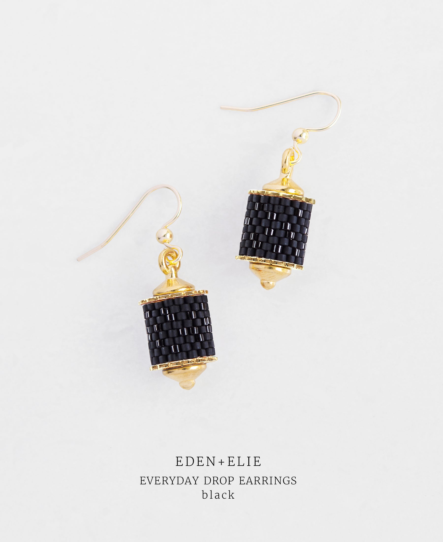 EDEN + ELIE Everyday drop earrings - basic black
