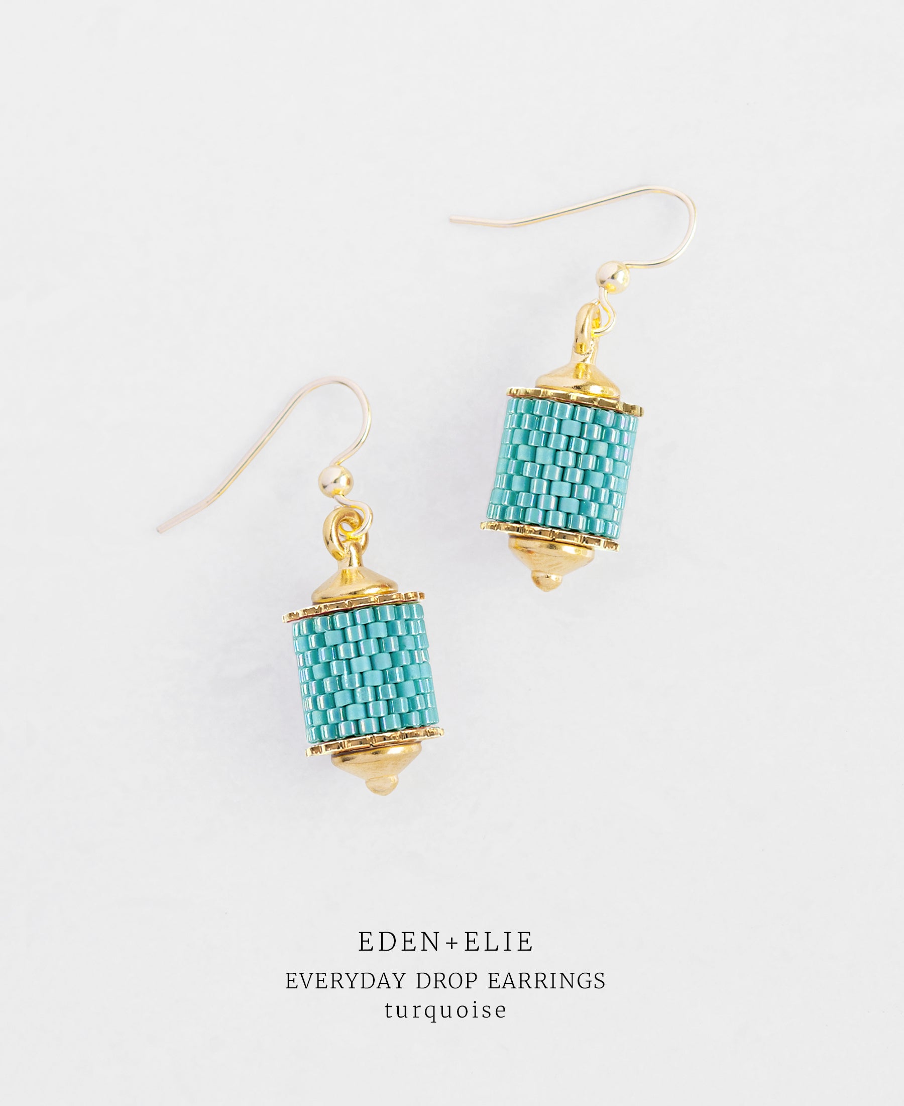 EDEN + ELIE Everyday drop earrings - turquoise