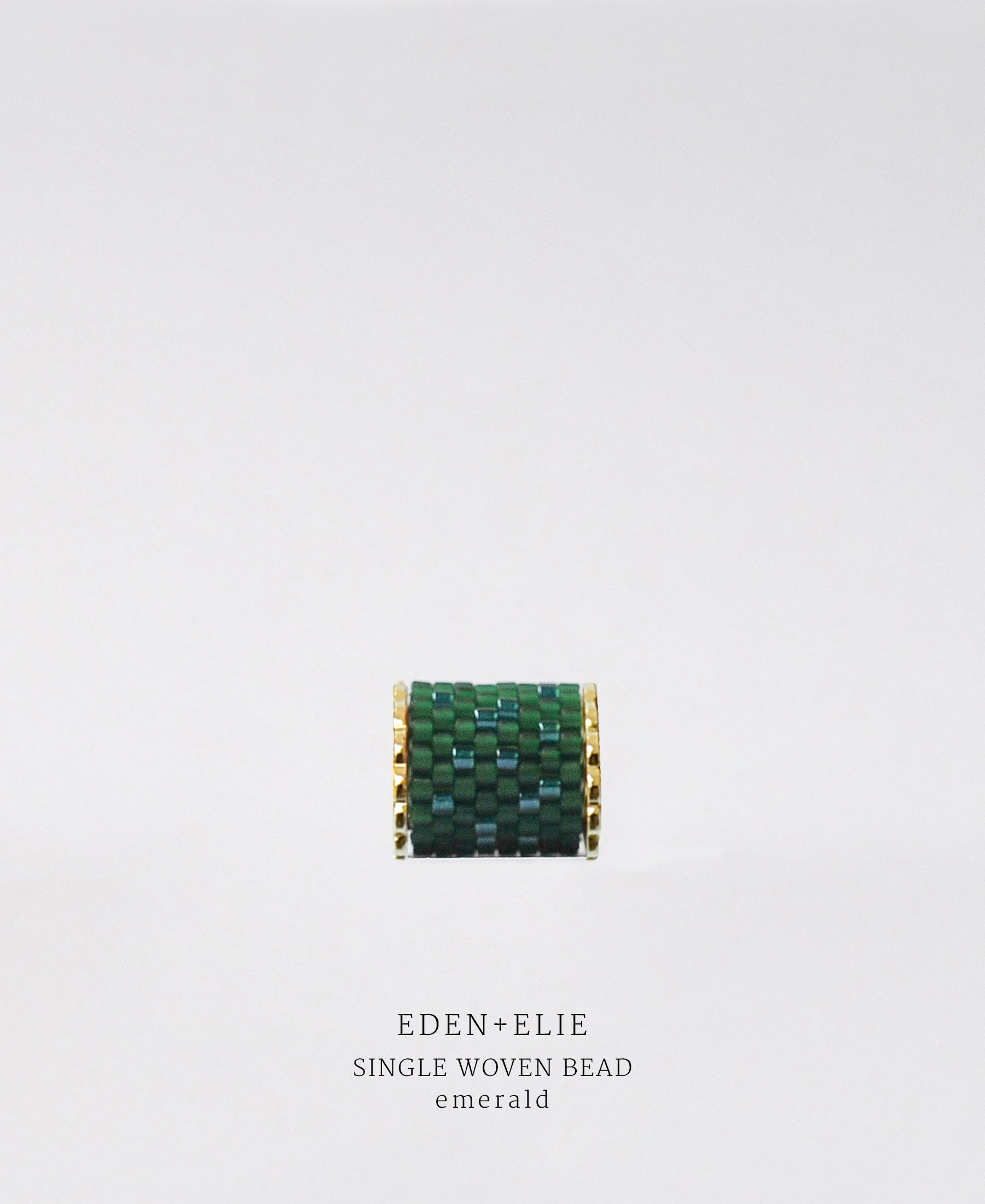 EDEN + ELIE Necklace Bar single bead + optional chain - emerald green