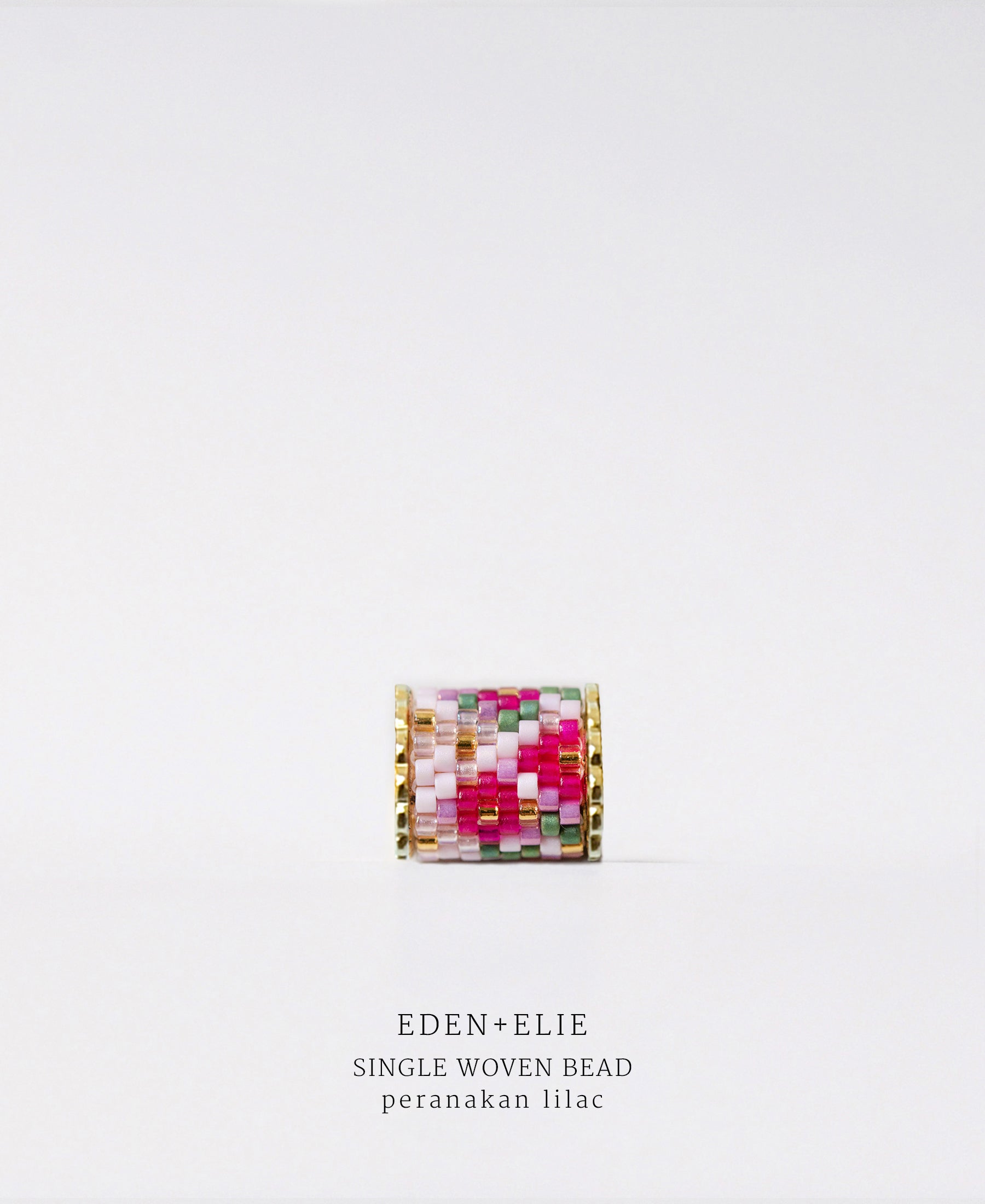 EDEN + ELIE Necklace Bar single bead + optional chain - peranakan lilac