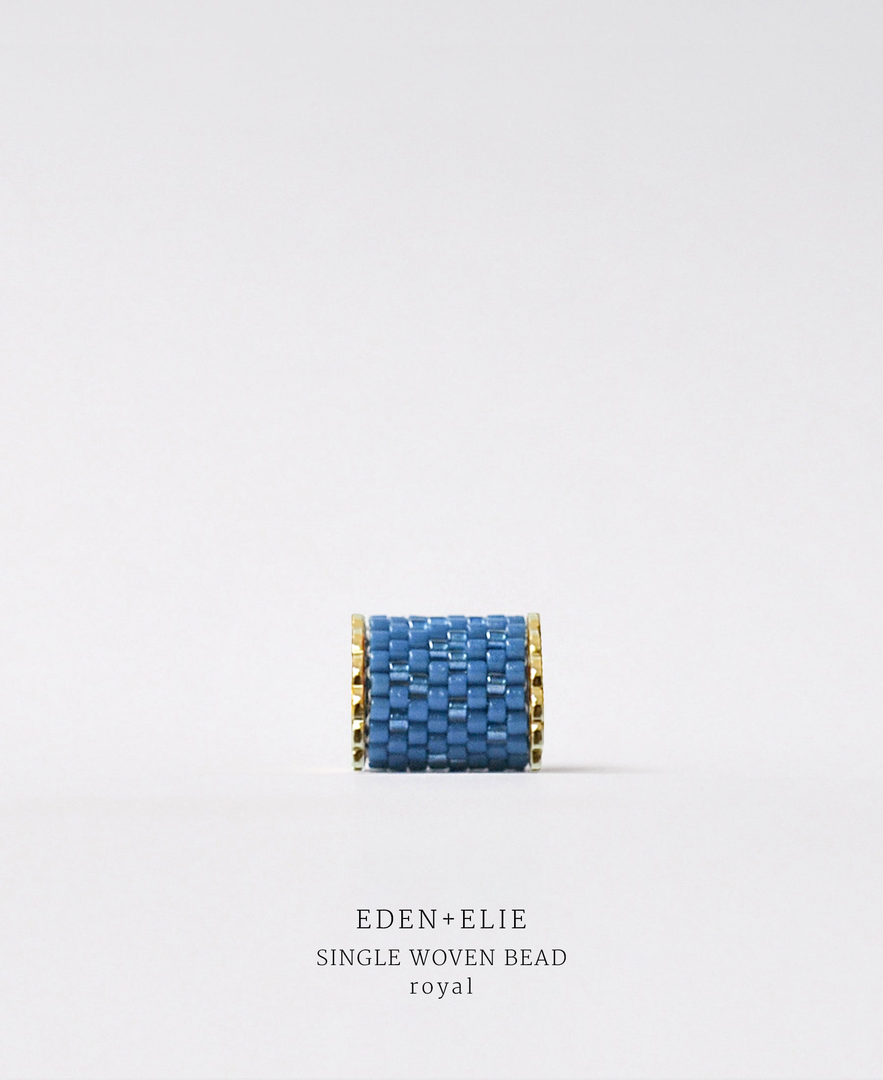 EDEN + ELIE Necklace Bar single bead + optional chain - royal blue