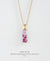 EDEN + ELIE Modern Peranakan capsule pendant necklace - lilac