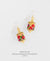 EDEN + ELIE Modern Peranakan drop earrings - yellow