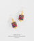 EDEN + ELIE Modern Peranakan drop earrings - amethyst