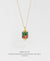 EDEN + ELIE Modern Peranakan drop pendant necklace - emerald
