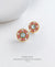 EDEN + ELIE Modern Peranakan flower stud earrings - shiro