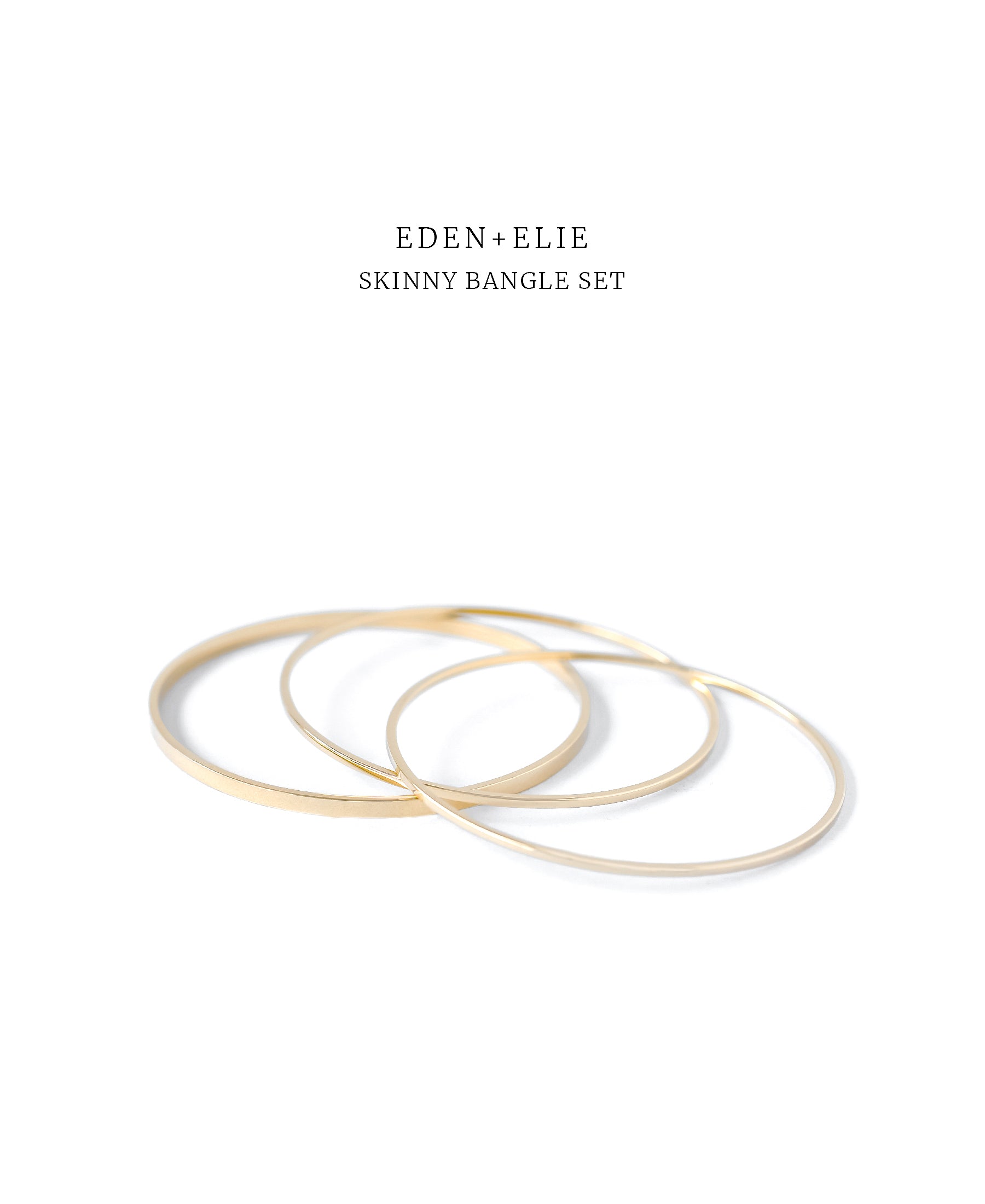 EDEN + ELIE Skinny bangles set of 3