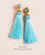 EDEN + ELIE silk tassel statement earrings - powder blue